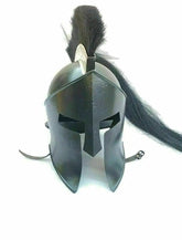 Black King Leonidas Spartan Helmet ~ 300 movie Fully functional medieval helmet~Great Spartan Warrior Helmet~Replica Wearable Helmet